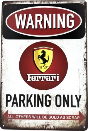 Ferrar Parking only peltitaulu