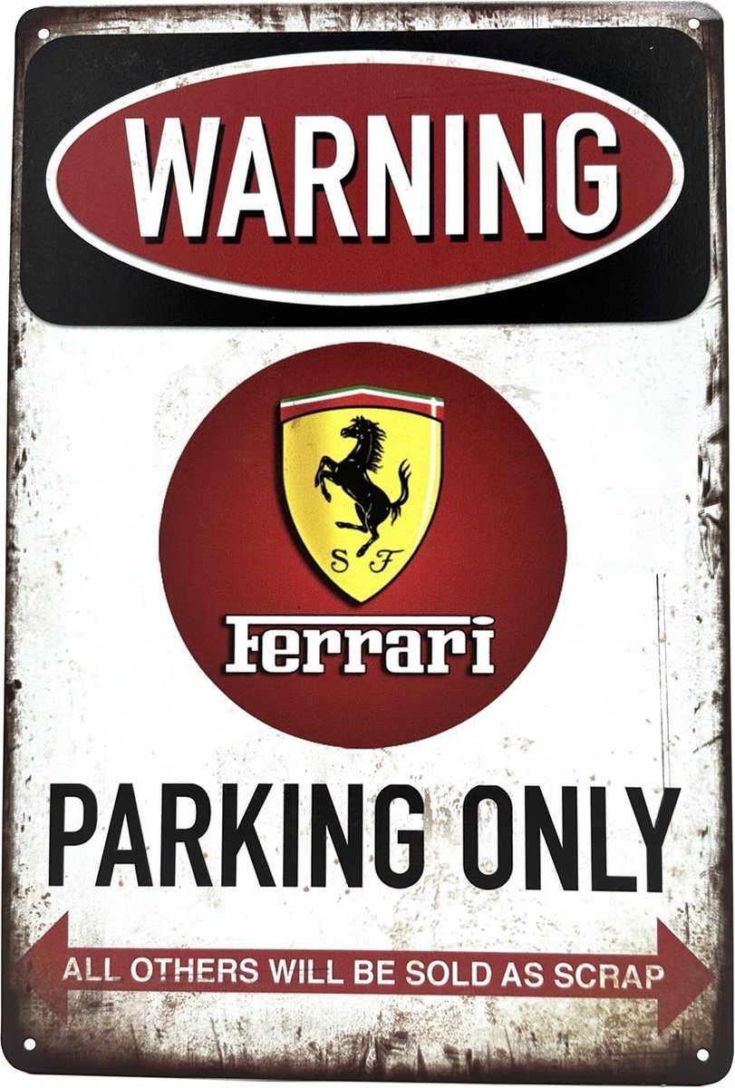Ferrar Parking only peltitaulu