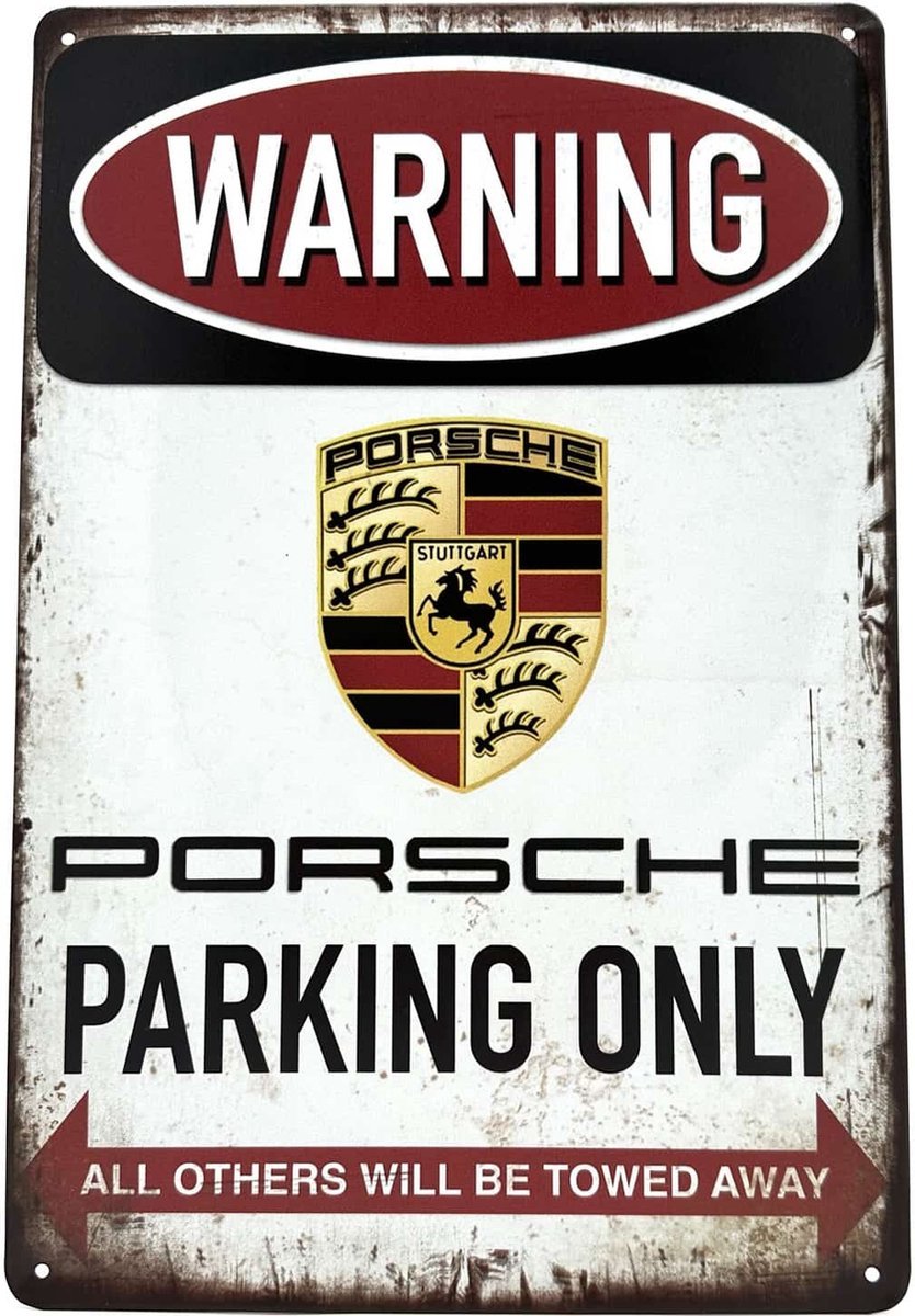 Porsche Parking only peltitaulu