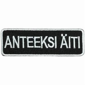 Anteeksi Äiti kangasmerkki