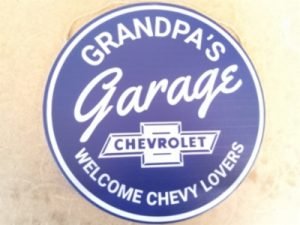 Chevrolet garage peltikilpi