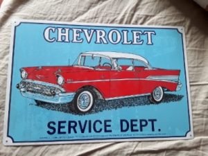 Chevrolet service peltitaulu