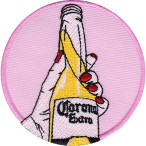 Corona pinkki  kangasmerkki