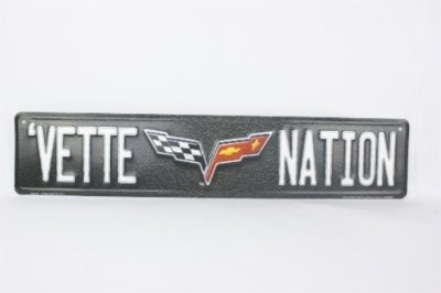 Chevrolet Corvette nation metalli kilpi