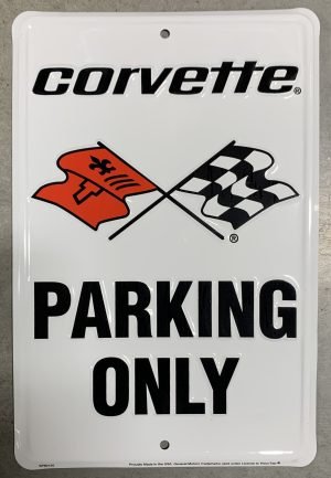 Chevrolet Corvette PARKING ONLY peltitaulu