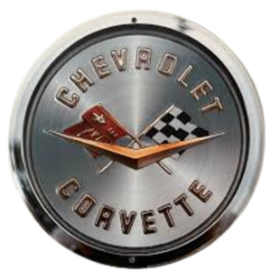 Chevrolet Corvette pyöreä peltikyltti