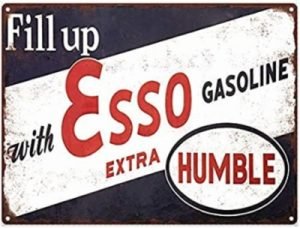 Esso gasoline peltikilpi