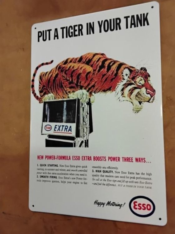 Esso extra tiikeri peltitaulu