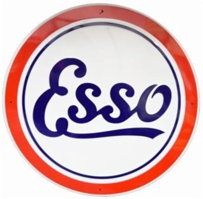 Esso isokokoinen peltikyltti