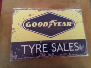 Goodyear Tyre Sales  metallikyltti