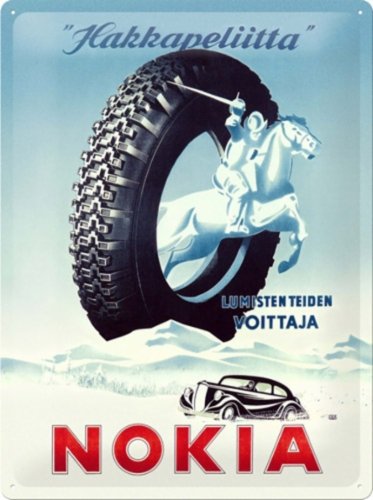 Hakkapeliitta Nokia peltitaulu