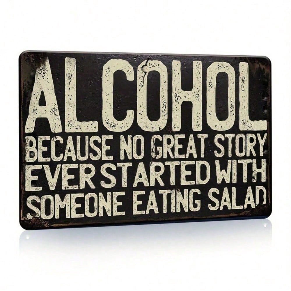 Alkoholi vs salaatti peltitaulu