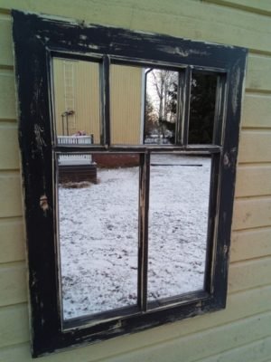 Ikkunapeili 5-ruutuinen  musta patinaväri(Tilaustuote)