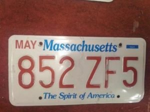 MASSACHUSETTS rekisterikilpi