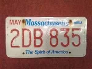 MASSACHUSETTS rekisterikilpi