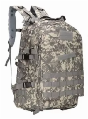 Military reppu 45 litraa vaalea camokuvio