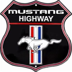 Mustang Highway peltitaulu suurikoko