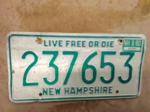 New Hampshire rekisterikilpi