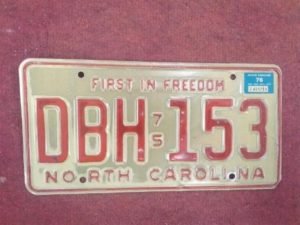 North Carolina Rekisterikilpi