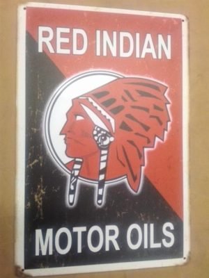 Red Indian motor Oils metallitaulu