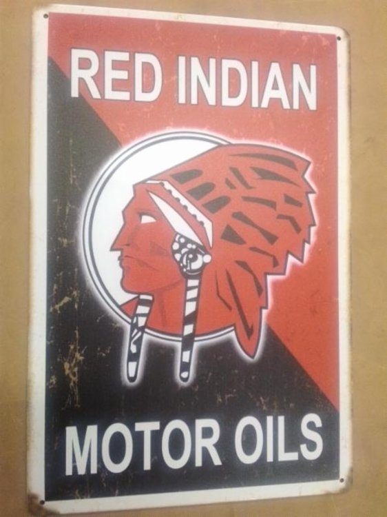 Red Indian motor Oils metallitaulu