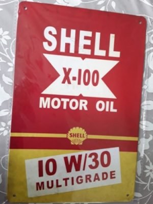 Shell motor oil peltikilpi