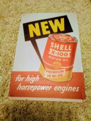 Shell Öljy-yhtiö peltitaulu
