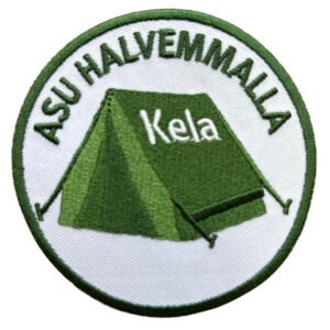 Telttamajoitus sponsoder by Kela kangasmerkki