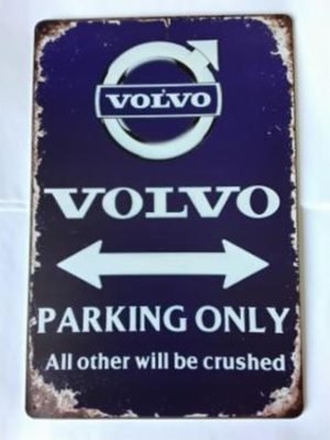 Volvo parking only peltikyltti