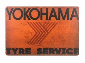 Yokohama Tyre service metallikyltti